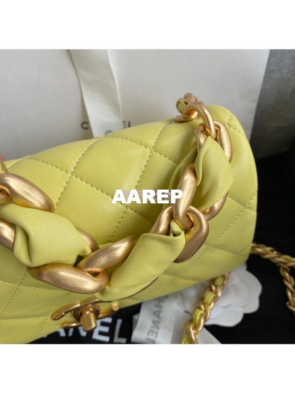 Replica Chanel Shiny Lambskin Leather Entwined Chain Bag AS2388 Yellow 4