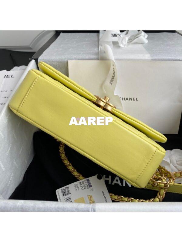 Replica Chanel Shiny Lambskin Leather Entwined Chain Bag AS2388 Yellow 9