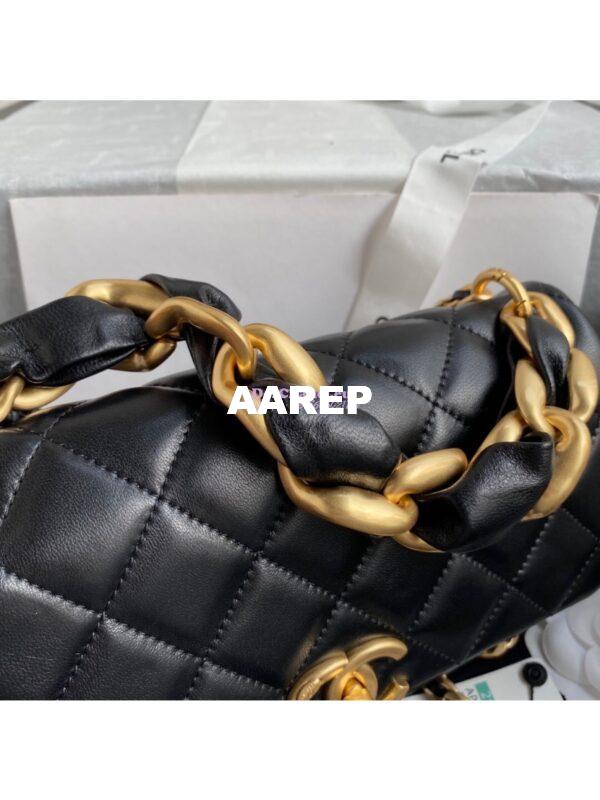 Replica Chanel Shiny Lambskin Leather Entwined Chain Bag AS2388 Black 4
