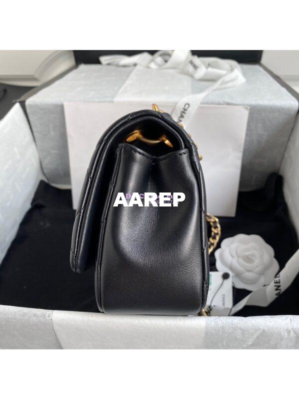 Replica Chanel Shiny Lambskin Leather Entwined Chain Bag AS2388 Black 5