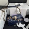 Replica Chanel Shiny Lambskin Leather Entwined Chain Bag AS2388 Black