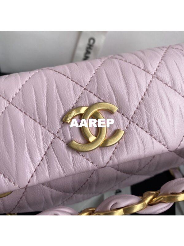 Replica Chanel Small Hobo Crumpled Lambskin Bag AS2479 Light Pink 6