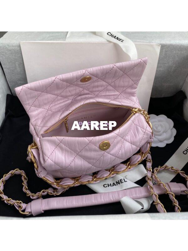 Replica Chanel Small Hobo Crumpled Lambskin Bag AS2479 Light Pink 11