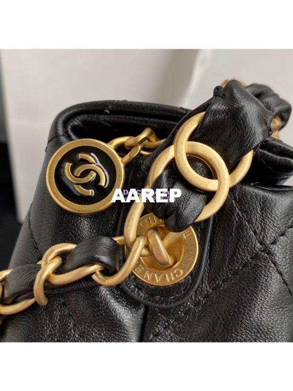 Replica Chanel Small Hobo Crumpled Lambskin Bag AS2479 Black 8