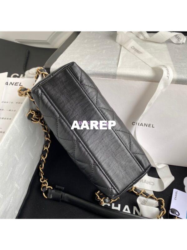 Replica Chanel Small Hobo Crumpled Lambskin Bag AS2479 Black 12