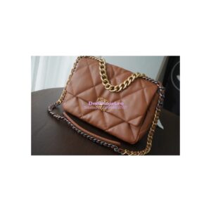 Replica Chanel 19 Large Flap Bag AS1161 Lambskin Brown 2
