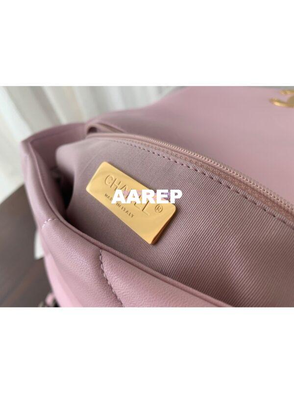 Replica Chanel 19 Small Flap Bag AS1160 Lambskin Light Pink 8