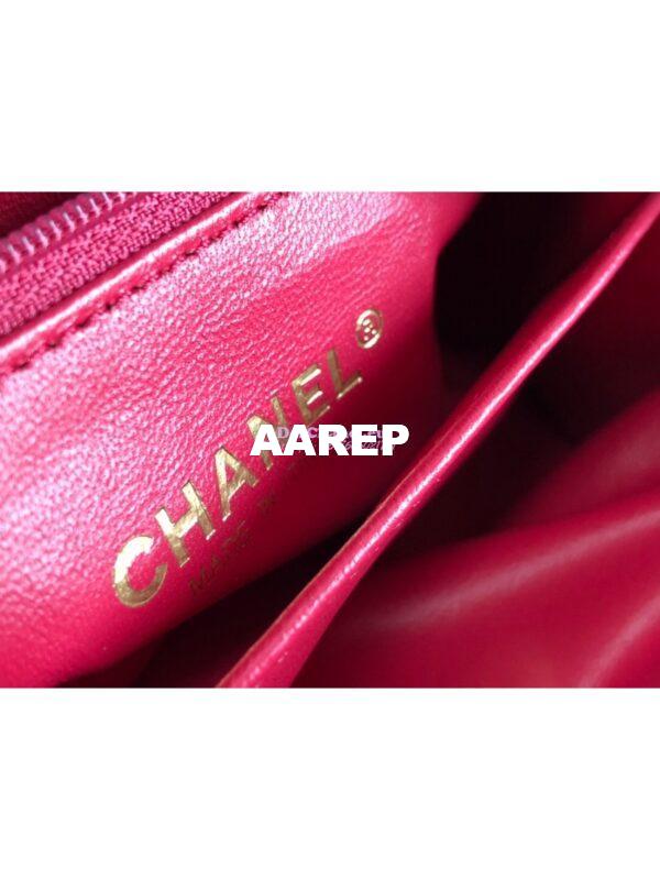 Replica Chanel Mini Flap Crumpled Lambskin Bag With CC Wrapped Top Handle AS2477 Black 10