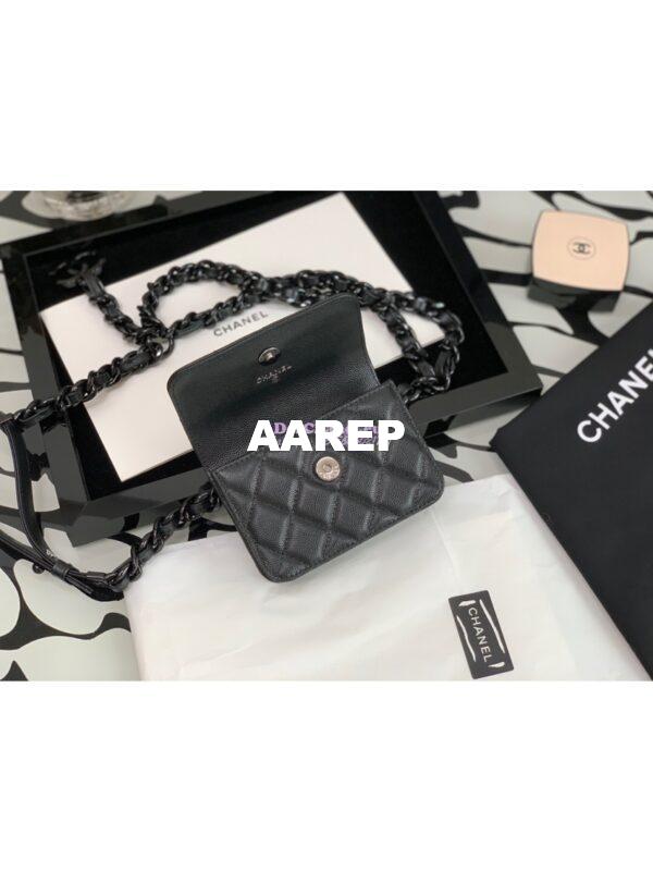 Replica Chanel Grained Calfskin Belt Flap Card Holder AP1955 8
