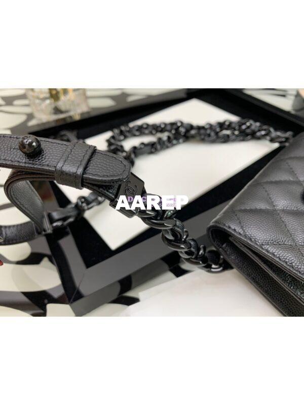 Replica Chanel Grained Calfskin Belt Flap Card Holder AP1955 11