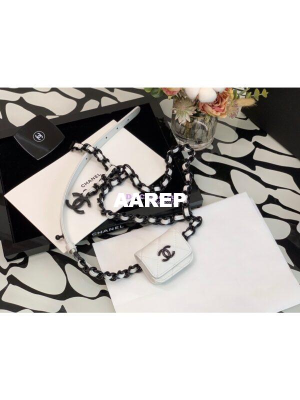 Replica Chanel Belt Airpods Pro Holder AP1956 White