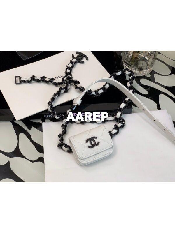 Replica Chanel Belt Airpods Pro Holder AP1956 White 2