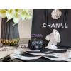 Replica Chanel Grained Calfskin Lacquered Metal Logo Phone & Airpods Case With Chain AP2033 Black 2