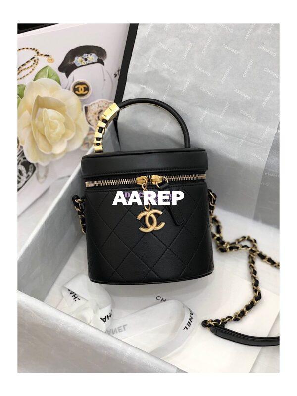 Replica Chanel Vanity Bag in Calfskin AS2061 Black