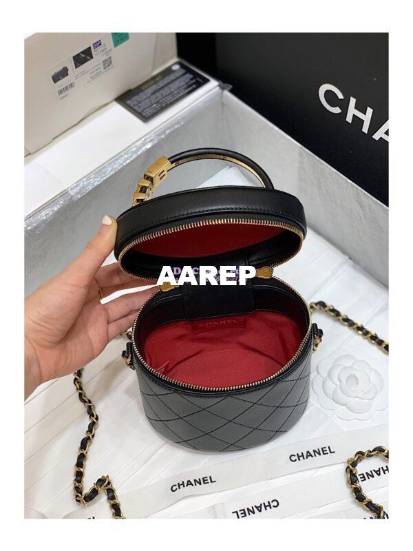 Replica Chanel Vanity Bag in Calfskin AS2061 Black 8