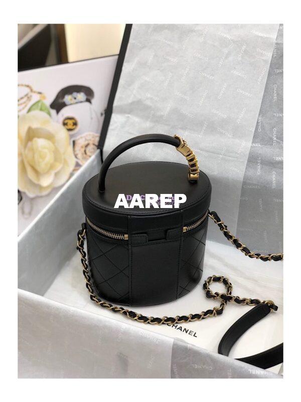 Replica Chanel Vanity Bag in Calfskin AS2061 Black 10