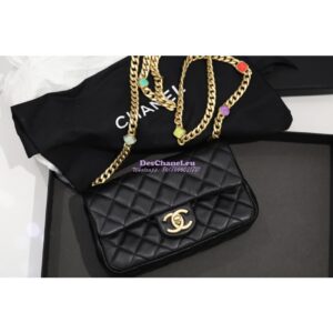 Replica Chanel Resin Flap Bag AS2380 Black