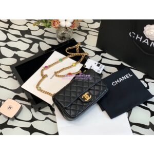 Replica Chanel Resin Flap Bag AS2380 Black 2