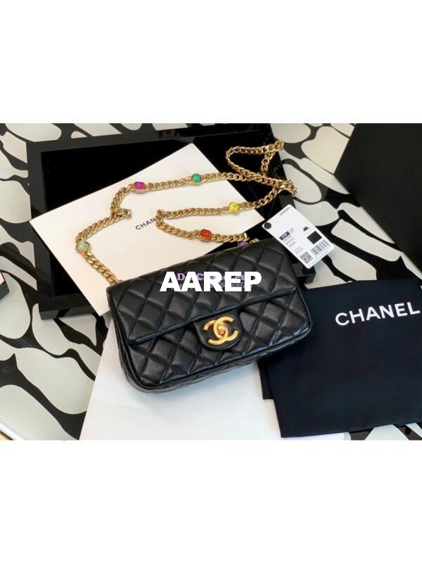 Replica Chanel Resin Flap Bag AS2380 Black 5