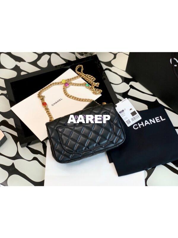 Replica Chanel Resin Flap Bag AS2380 Black 10
