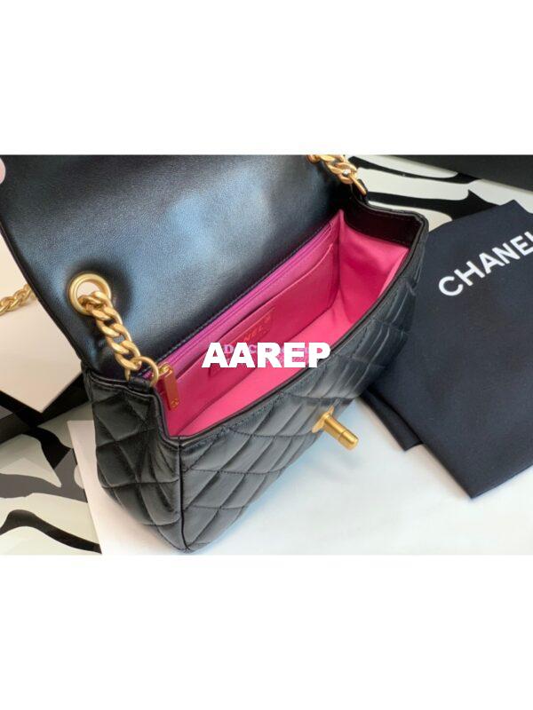 Replica Chanel Resin Flap Bag AS2380 Black 11
