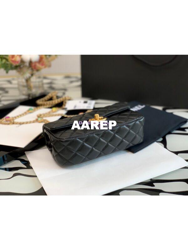 Replica Chanel Resin Flap Bag AS2380 Black 13