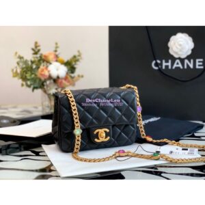 Replica Chanel Mini Square Resin Bag AS2379 Black