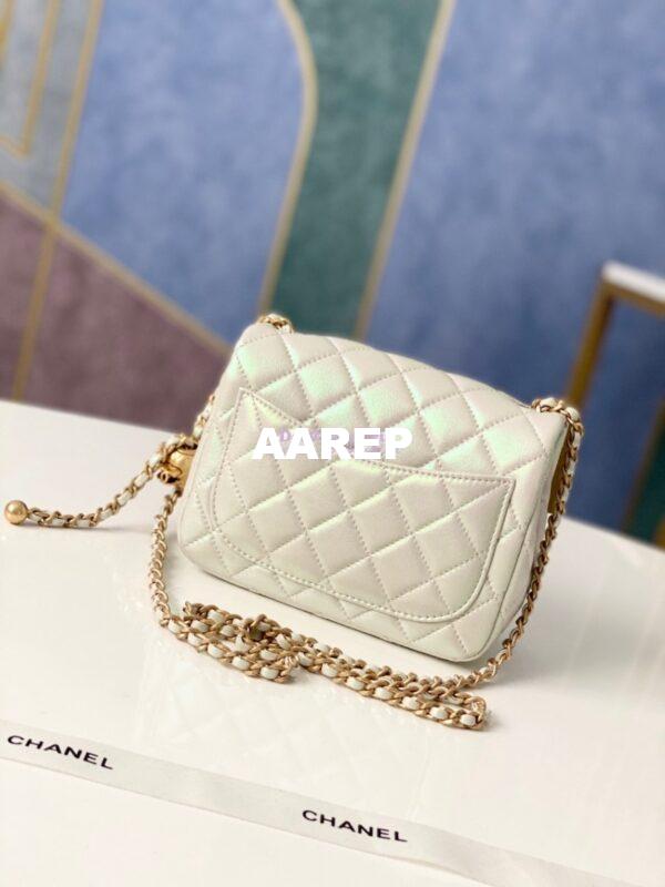 Replica Chanel Lambskin Flap Bag AS1786 Iridescent Ivory 6