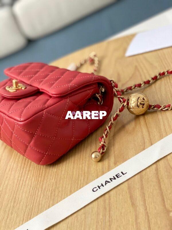 Replica Chanel Lambskin Flap Bag AS1786 Red 3