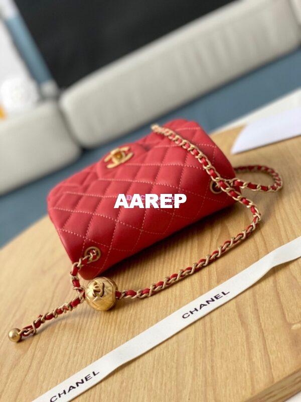 Replica Chanel Lambskin Flap Bag AS1786 Red 4