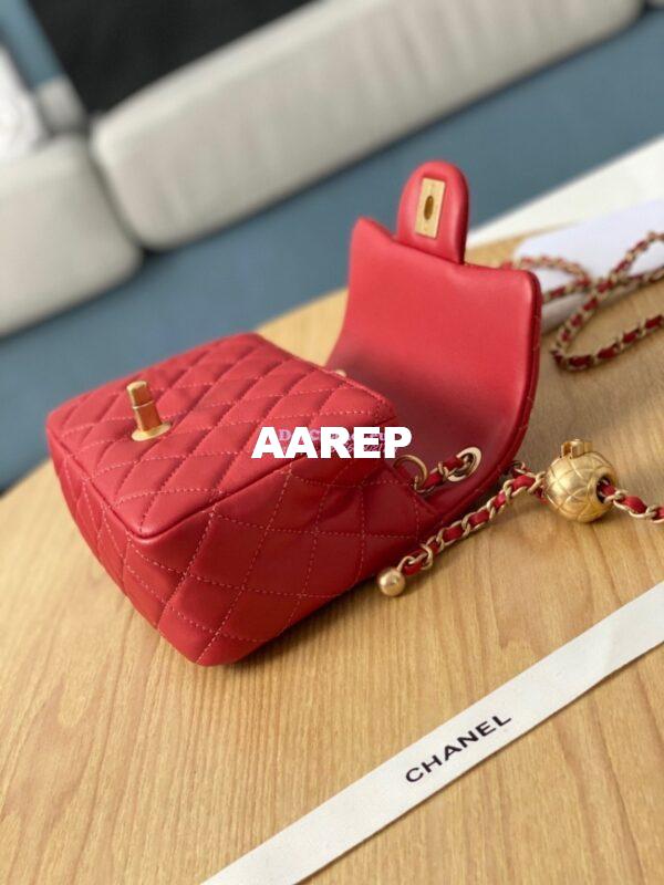 Replica Chanel Lambskin Flap Bag AS1786 Red 7
