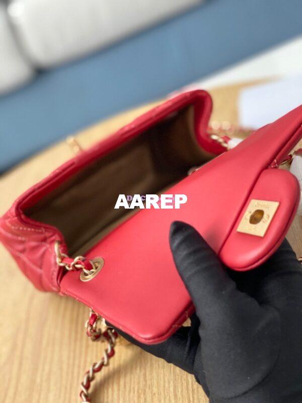 Replica Chanel Lambskin Flap Bag AS1786 Red 8