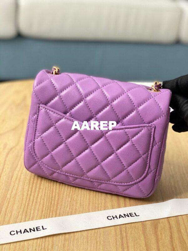 Replica Chanel Lambskin Flap Bag AS1786 Purple 6
