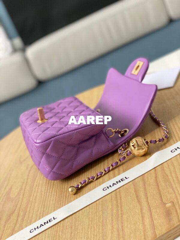 Replica Chanel Lambskin Flap Bag AS1786 Purple 7