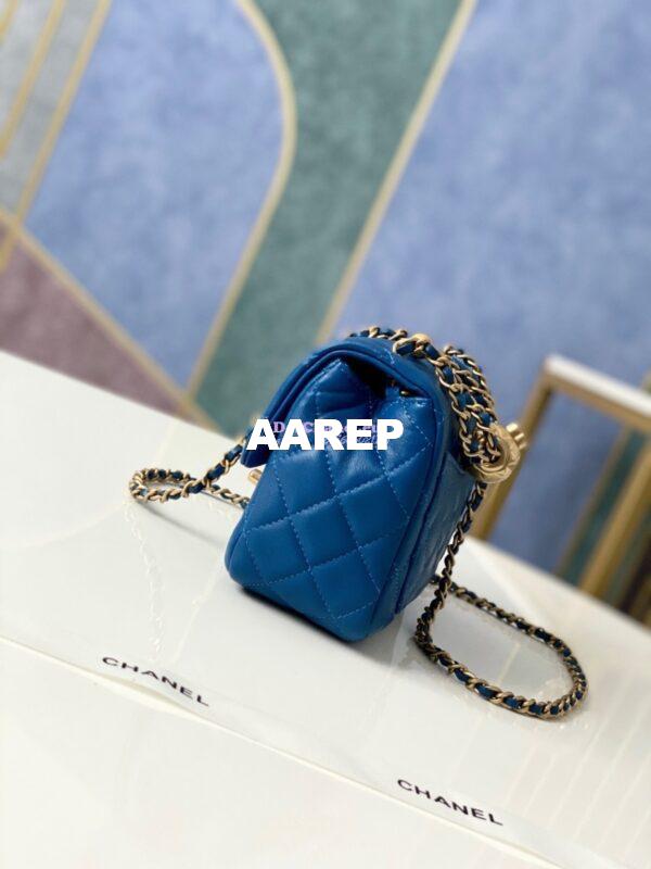 Replica Chanel Lambskin Flap Bag AS1786 Blue 4