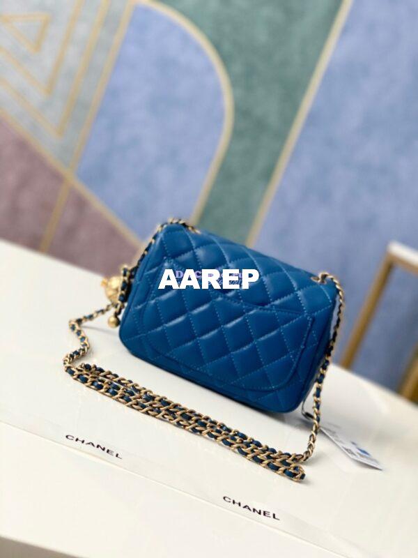 Replica Chanel Lambskin Flap Bag AS1786 Blue 5