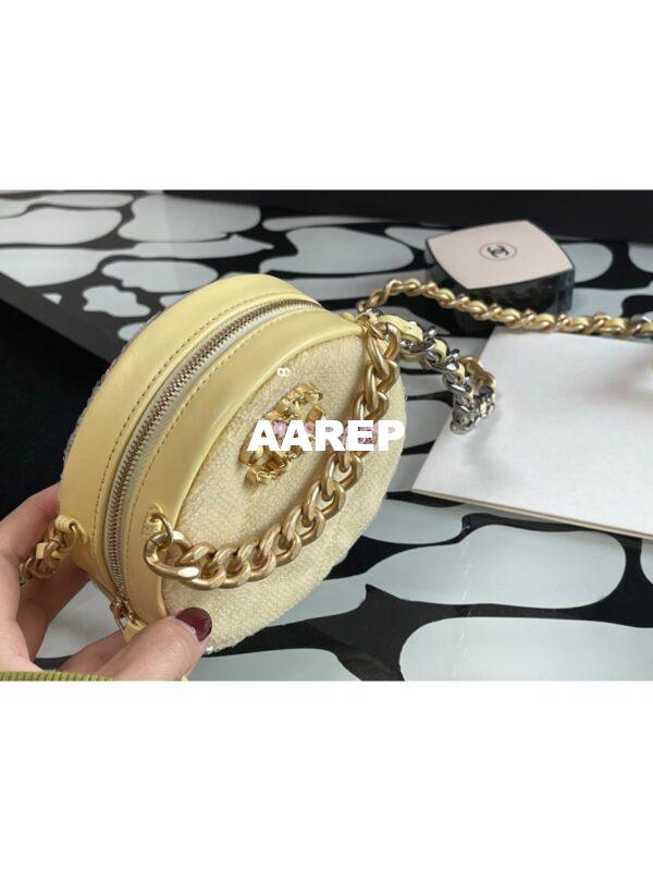 Replica Chanel Sequins 19 Clutch With Chain AP0945 Yellow 5
