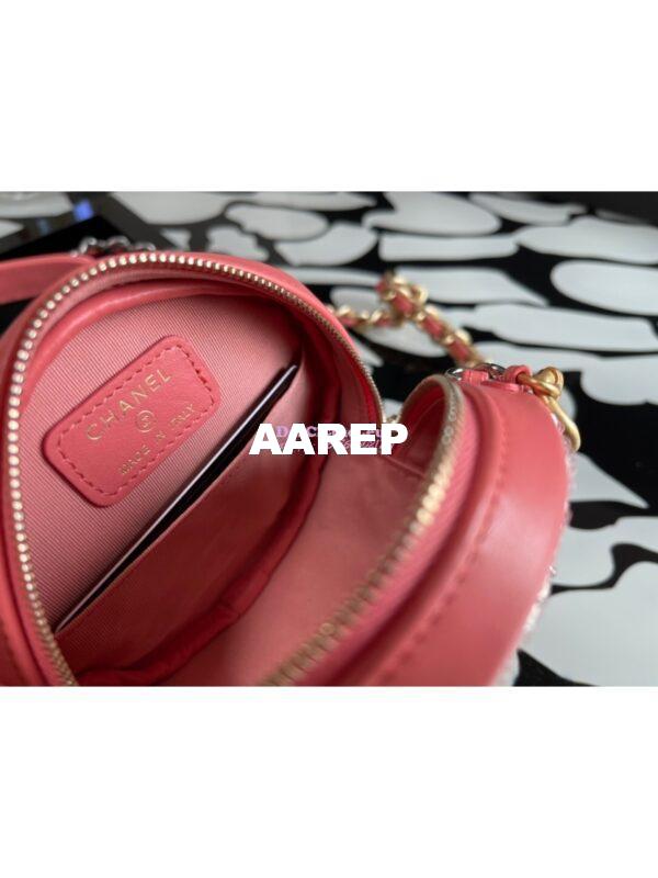 Replica Chanel Sequins 19 Clutch With Chain AP0945 Coral 11