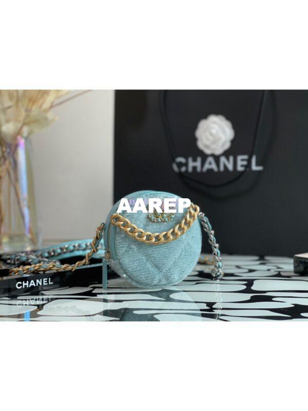Replica Chanel Sequins 19 Clutch With Chain AP0945 Green 3