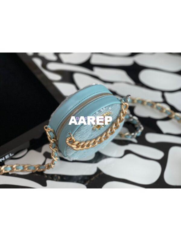 Replica Chanel Sequins 19 Clutch With Chain AP0945 Green 6