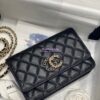 Replica Chanel Wallet On Chain WOC Lambskin AP1794 Black