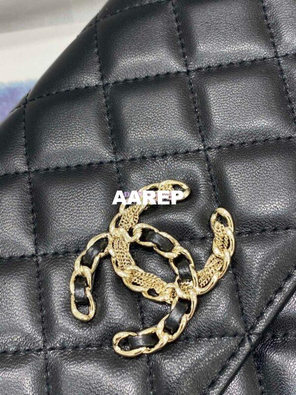 Replica Chanel Wallet On Chain WOC Lambskin AP1794 Black 5