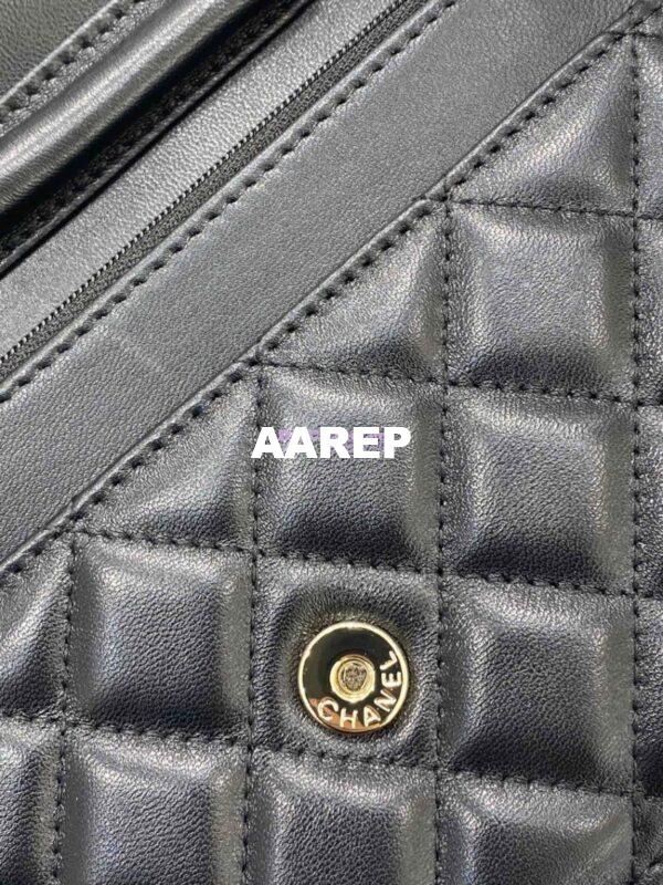 Replica Chanel Wallet On Chain WOC Lambskin AP1794 Black 11