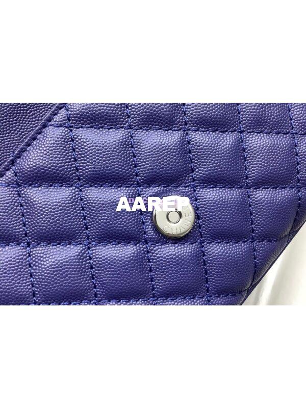 Replica Chanel Mini All Color Coco Handle Ultra Matte Bag in Grained Calfskin AS2215 Purple 8