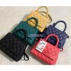 Replica Chanel Mini All Color Coco Handle Ultra Matte Bag in Grained Calfskin AS2215 Purple