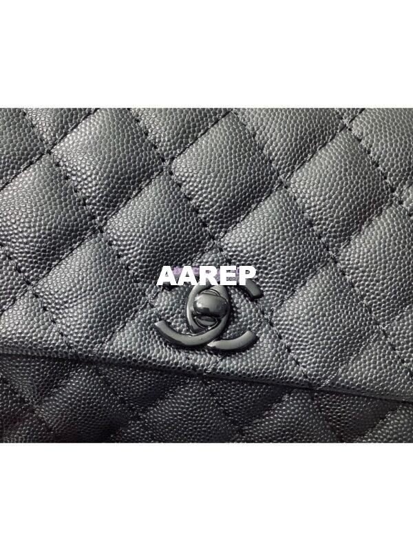 Replica Chanel Mini All Color Coco Handle Ultra Matte Bag in Grained Calfskin AS2215 Black 8