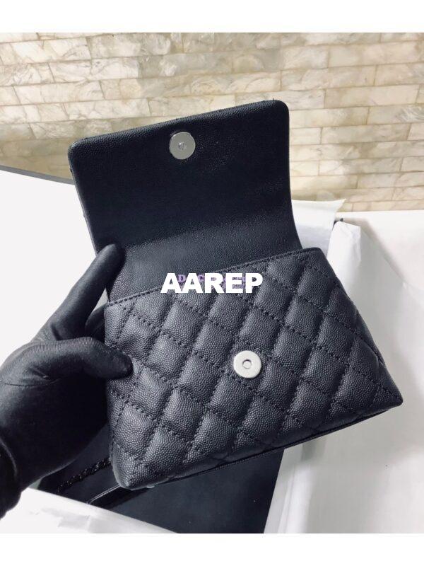 Replica Chanel Mini All Color Coco Handle Ultra Matte Bag in Grained Calfskin AS2215 Black 9