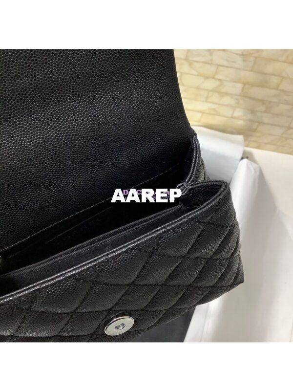 Replica Chanel Mini All Color Coco Handle Ultra Matte Bag in Grained Calfskin AS2215 Black 10
