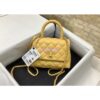 Replica Chanel Mini All Color Coco Handle Ultra Matte Bag in Grained Calfskin AS2215 Black