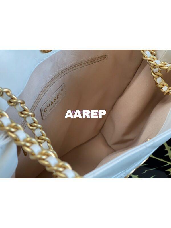 Replica Chanel Small Calfskin Shopping Bag AS2295 White 7